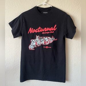 Insomniac Nocturnal Massage Club Graphic Black T-Shirt